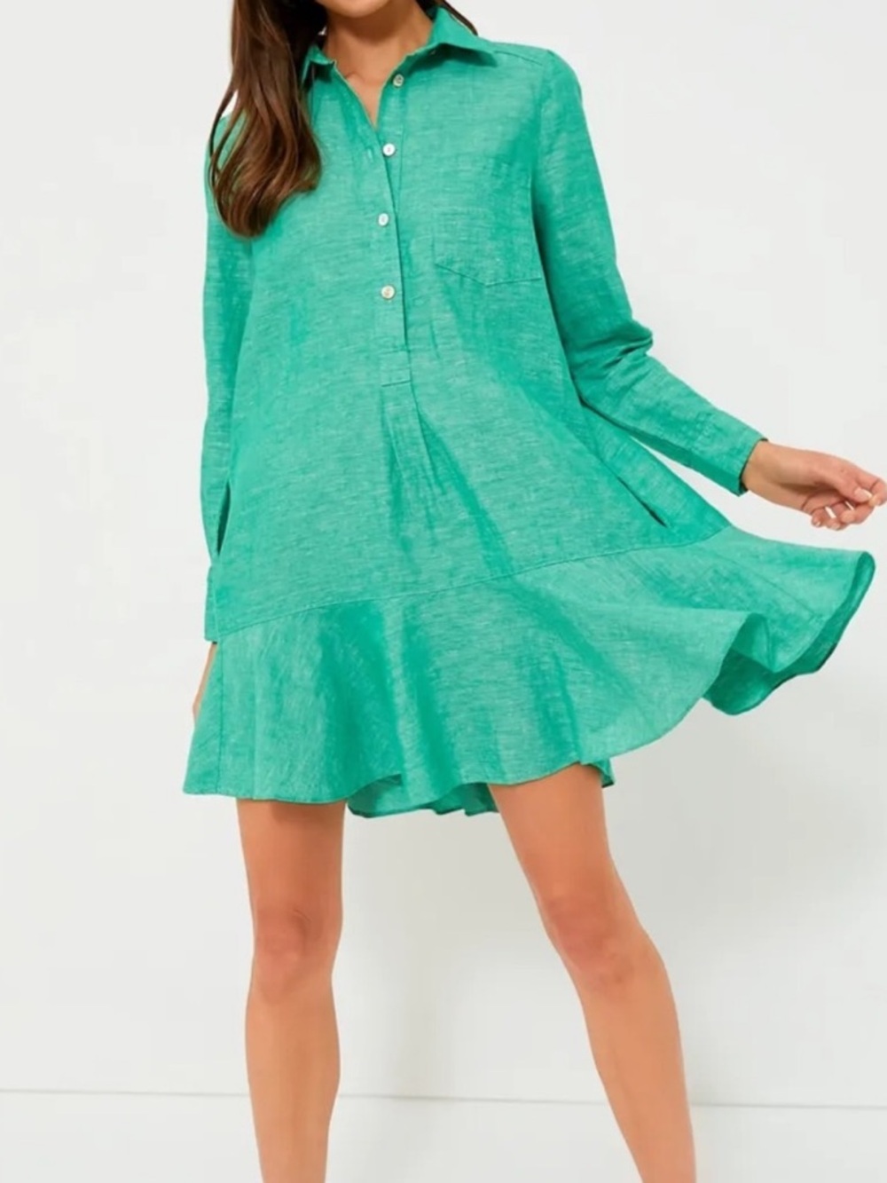 Tuckernuck Callahan Dress in sea-green small new with tags (linen/cotton)